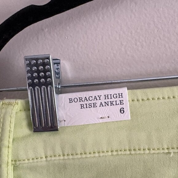 Tommy Bahama Women 6 Lime Pop Boracay Beach High Rise Ankle Jeans NWT - Picture 11 of 16